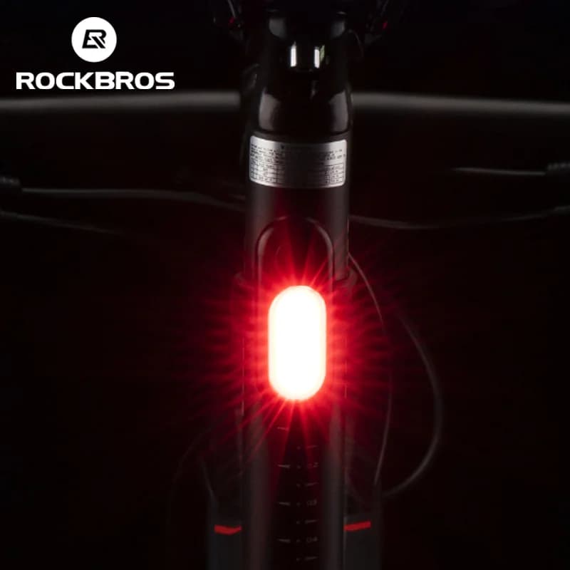 Uzlādējama lietusdroša aizmugurējā velosipēdu lampa ar Type-C