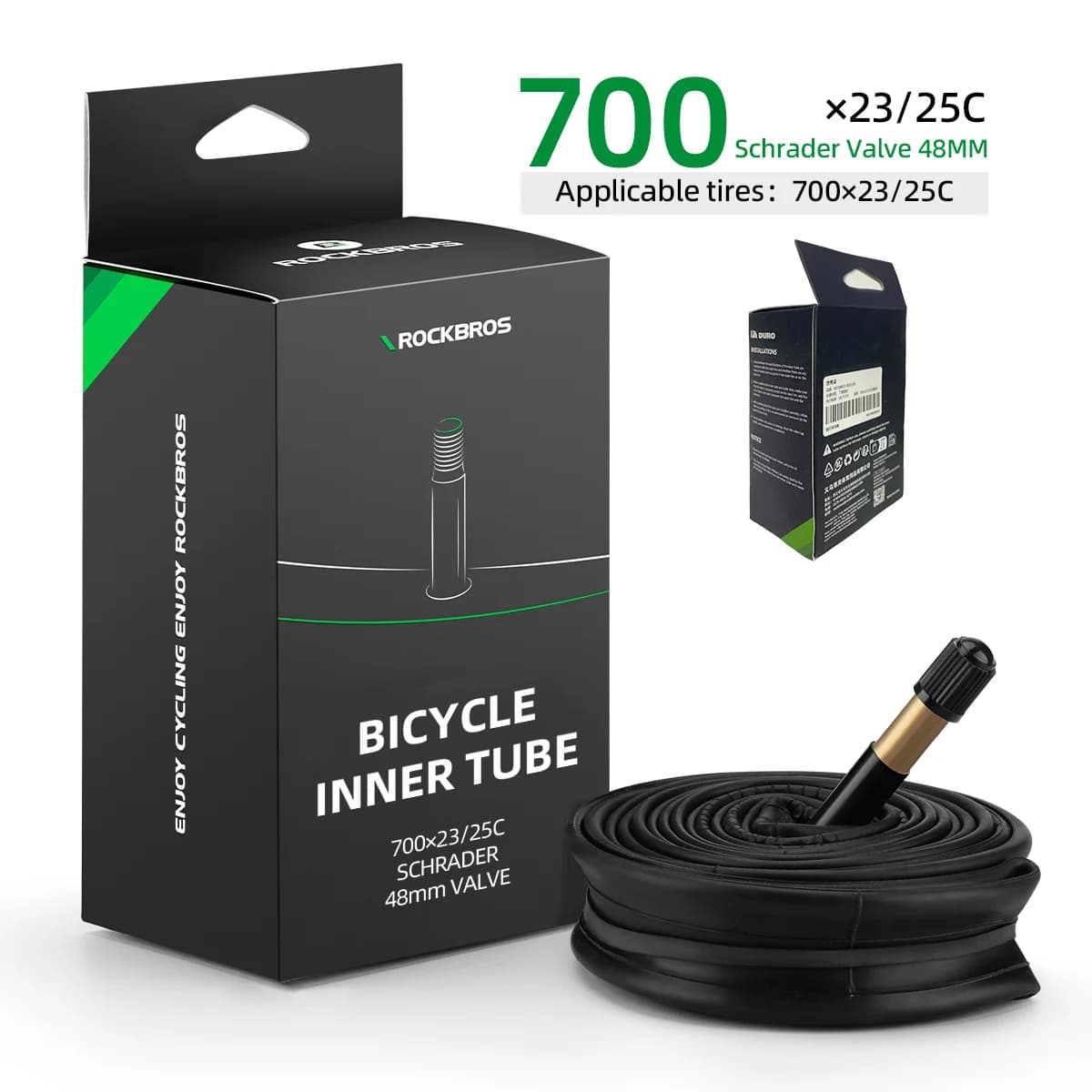 700C butilgumijas velosipēda iekšējā kamera