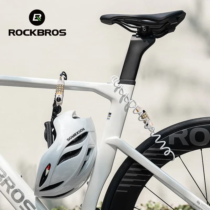 Ļoti viegla tērauda trošu velosipēdu slēdzene ar paroli